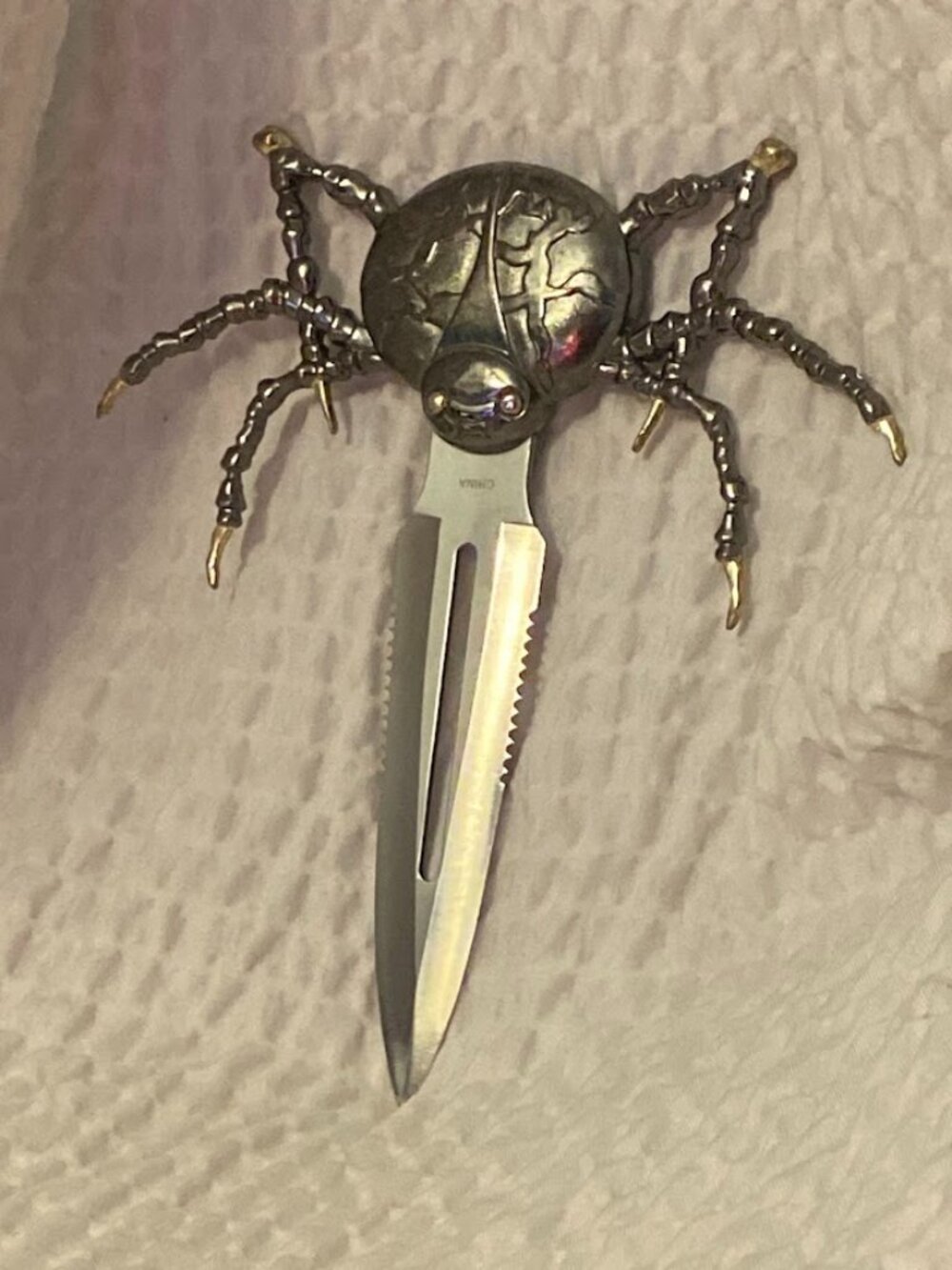 New Collectible Unicorn Brand Fantasy Stainless Steel Double Sided Spider Knife